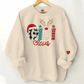 Lofaris Christmas Plaid Claus Custom Grandma Kids Sweatshirt